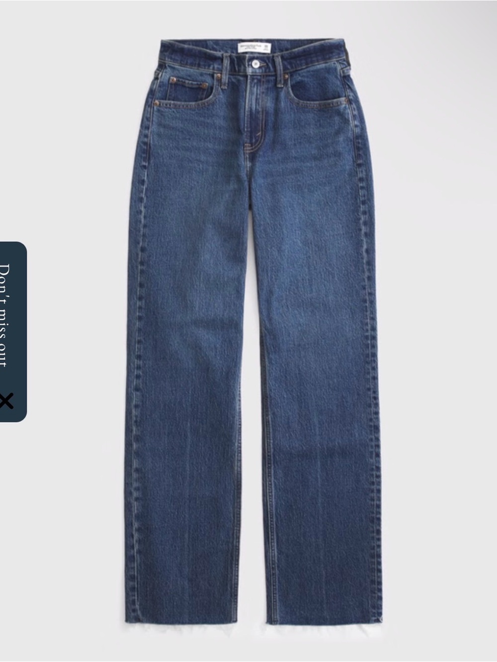 Abercrombie & Fitch Women's High Rise 90’s Straight-Leg Jeans Curve Love